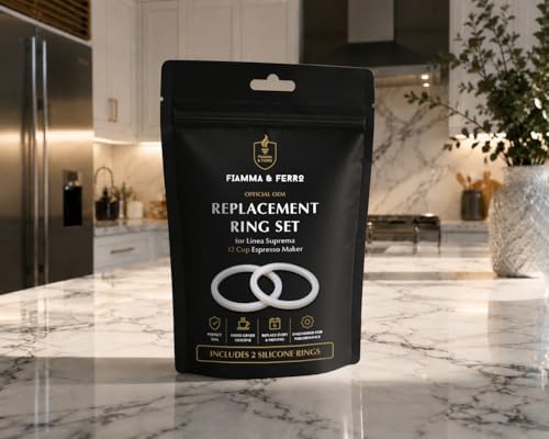 FIAMMA & FERRO OEM Silicone Replacement Ring Set for Linea Suprema 12-Cup Stove top Espresso Maker (2-Pack) by FiammaFerro