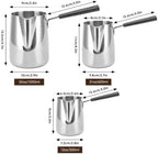 2Pcs Turkish Coffee Pot 12oz/350ml Milk Frothing Jug Butter Melting Pot - Image 3
