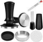 51mm Espresso Accessories Kit, Spring Loaded Calibrated Tamper, WDT Tool, Puck Screen and Dosing Funnel Set Fits Delonghi 51 mm Espresso Coffee Machines and Portafilter, Professional Barista Tools by Unknown