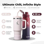Lexlion All-Day Hydration Bundle – 22 Oz Tea Infuser Bottle + 30 Oz Tumbler - Image 2