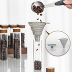 Coffee Bean Storage Tubes,12PCS Glass Vials w/Valve Cap,Wooden Stand&Funnel for Single Dose Brewing,22g Capacity Container - Image 3