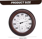 Temperature and Humidity Monitor, Wall Thermometer Indoor, 8 inch Vintage Temperature and Humidity Monitor for Living Room - Image 3