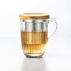La Rochere Glass Tea Infuser Cup w/Filter - Tea Cup w/Infuser & Lid Set by LaRoch%C3%A8re