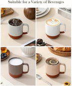 MALACASA Ceramic 16oz Coffee Mugs Set of 4, Multicolor - Image 5