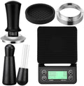 5 Pcs 53mm Espresso Accessories Kit, 3kg/0.1g Accurate Coffee Scale with Timer, Coffee Distributor Spring Loaded Calibrated Tamper WDT Tool and Dosing Funnel Set Fits 53mm Espresso Machines by Acellegic