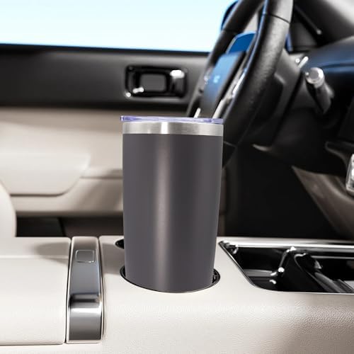 20oz Tumbler Stainless Steel Tumbler Coffee Tumbler with Lid Grey, 8P - Image 2