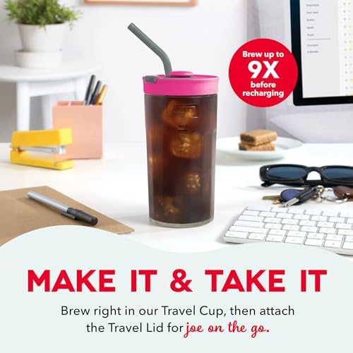 DASH Brew2Go™ Portable Cold Brew Coffee Maker - Rapid Electric Cold Brew Machine for Personal Iced Coffee & Iced Tea, Reusable Filter, USB Rechargeable for Home, Office & Travel - Image 3