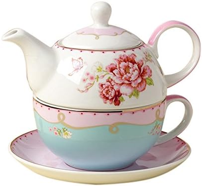 Jusalpha Porcelain Teapot for One, Rose by Jusalpha