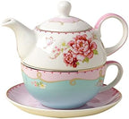Jusalpha Porcelain Teapot for One, Rose by Jusalpha