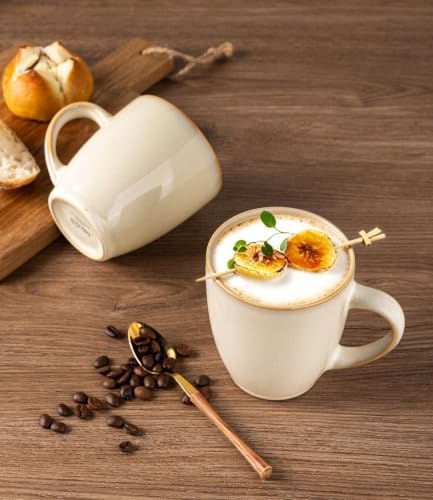 GBhome 12OZ Coffee Mugs Set of 6, Stoneware Coffee Mugs Set, Dishwasher & Microwave Safe - Image 2
