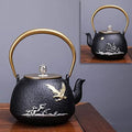 LJYT Teapot Teapots Cast Iron Handmade TeapotHome Kettle Uncoated Vintage Cast Iron Kettle Tea Pot with Infusers for Loose Tea (Color : Flying eagle) by Unknown