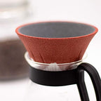 Kofil 1390400505 Fuji Ceramic Coffee Filter Dripper with Dedicated Base and Saucer, Red - Image 3
