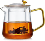 Unbreakable Glass Teapot with Infuser, Heat Resistant Borosilicate Glass, Loose Tea Infuser, 25 fl oz / 750ml, Stainless Steel Infuser, Gas Stovetop Safe by Unknown