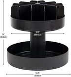 Mind Reader 2-Tier Snack Carousel, Countertop Organizer, Snack Tray, Breakroom, Kitchen, 14.25" L x 14.25" W x 14" H, Black, 2-Tier (Pack of 2) - Image 3