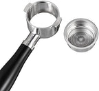 51mm Bottomless Portafilter 2 Wings Fits Delonghi ECP3420/EC155/BCO430/EC260 with Anodized Aluminum Handle | Filter Basket Included - Image 3