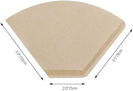 Coffee Filter, Segarty #2 Coffee Filter Cup and 400 Count #2 Coffee Disposable Cone Filters Paper, Flat Bottom Brewing Coffee Dripper and Natural Brown Paper for Home & Office Used, Easy to Clean - Image 3