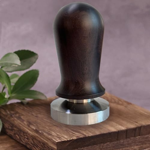 53mm Coffee Tamper – Professional Barista Accessories, Stainless Steel Base, Ergonomic Walnut Wood Handle, Calibrated Spring-Loaded Design for Espresso Lovers (Coffee Tamper, 53mm) - Image 4