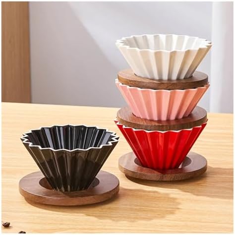 Handmade Reusable 2-4 Cups Ceramic Coffee Dripper Filter Cup For Pour Over(WHITE) - Image 2