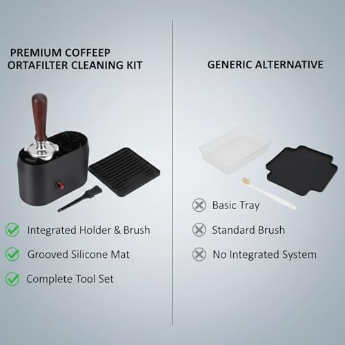 Diydeg Electric Portafilter Cleaning Machine, Portafilter Cleaner, Coffee Cleaning Box Spill Proof Hard Clean Brush Tool for Home or Commercial Coffee Bar - Image 6