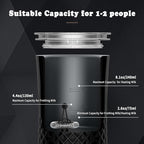 VRORFUN Electric Milk Frother and Steamer, 4-in-1 Automatic Milk Frother and Warmer Heater, Hot and Cold Milk Foam Maker for Coffee, Latte, Cappuccino Silent Operation, Black - Image 2
