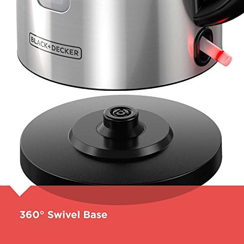 BLACK+DECKER 1.7L Cordless Kettle, Silver, KE2000SD - Image 7