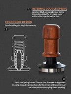53.3mm Espresso Tamper,Premium Barista Coffee Tamper with Constant 30lb Calibrated Spring Loaded,Stainless Steel Base and Mahogany Hand,Fits for All 53mm54mm Portafilters,Espresso Accessories - Image 6