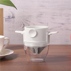 Foldable Portable Coffee Filter Maker Stainless Steel Drip Tea Holder Reusable Paperless Pour Over Dripper(2pcs Black) - Image 3