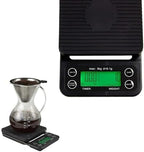 Coffee Digital Scale with Timer Kitchen Food Scale with Tare Function 6.6LB/3KG Max Load 0.1g Sensor(Black) - Image 3