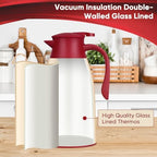 Thermal Coffee Carafe 40.5 Oz, Hot/Cold 12H Leak-Proof Spout for Coffee/Tea - Image 3