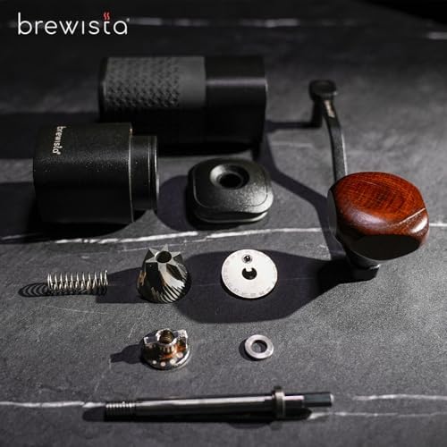 Brewista Artisan Meteor Manual Coffee Grinder, Stainless Steel Conical Burr Grinder with 18 Adjustable Settings, Portable Espresso, Moka Pot Coffee Bean Grinder, Detachable Handle, 25-30g Capacity - Image 4
