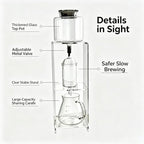 Coffee Carafe with Lid, Clear Cold Brew Coffee for 2 to 6 Cups，580ml - Image 3