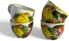 Hand Painted Italian Ceramic Espresso Cups Set of 4, 2 oz Lemon & Pomegranate Demitasse Cups, Made in Italy, Lead-Free, Dishwasher & Microwave Safe - Image 3