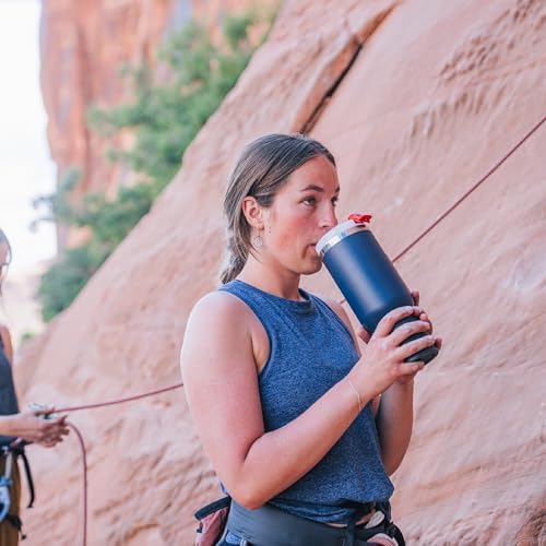 RTIC 40oz Road Trip Tumbler, Insulated, Ceramic Lined, Cobalt Gingham - Image 6