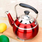 Whistling Tea Kettle, Food Grade Stainless Steel Tea kettle for Stove Top with Ergonomic Handle for Gas, Induction, Electric Stove Tops(9,4L) - Image 4