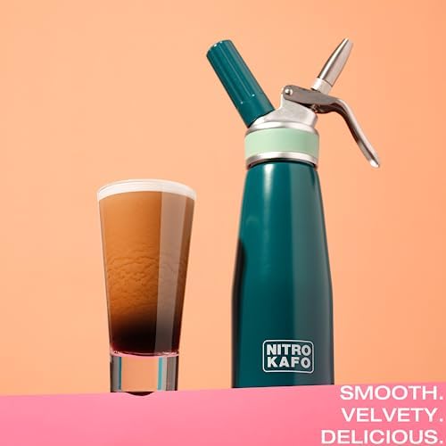 0.5L Nitro Coffee Maker, Aluminum Nitro Cold Brew Coffee Maker with Special Nitro Diffuser Nozzle & Cold Brew Maker for Making Nitro Cold Brew, 1 Pint/0.5L, Includes (10) Nitro Cartridges - Image 3