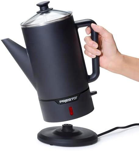 Presto 02815 Black Stainless Steel 12-Cup Cordless Coffee Percolator - Image 2