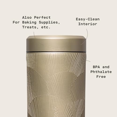 Corkcicle Keep Fresh Canister - Preserves Freshness for Coffee Beans & Pantry Items - Airtight Seal - Internal Air Compressor - BPA-Free - Gift for Coffee Lovers - Champagne Dreams - Image 4