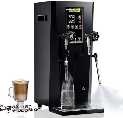 WantJoin Commercial Milk Frother & Beverage Warmer - 2200W Professional Milk Steamer Machine with LED Display Panel for Latte, Cappuccino, Coffee, Hot Chocolate and Milk Tea, Perfect for Cafes & Home by WantJoin