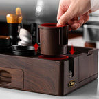 Bincoo Espresso Tamping Station & Knock Box, 2-in-1 Coffee Powder Station for 51/53/54/58mm Portafilter, Anti-Slip ABS Espresso Accessories Organizer, Tamper Base & Coffee Grounds Bin - Image 6
