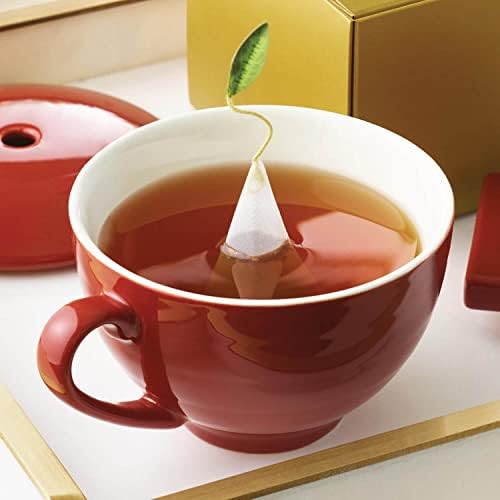 Tea Forte Cafe Cup Ruby Red Porcelain Tea Cup and Lid, Steeps 8 oz., Microwave and Dishwasher Safe (Pack of 2) - Image 4