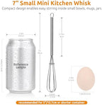 U-Taste 18/8 Stainless Steel 18/8 Stainless Steel 3.35in 30 Mesh Kitchen Food Sieve (Red) and 18/8 Stainless Steel 7" Mini Whisk for Cooking - Image 6