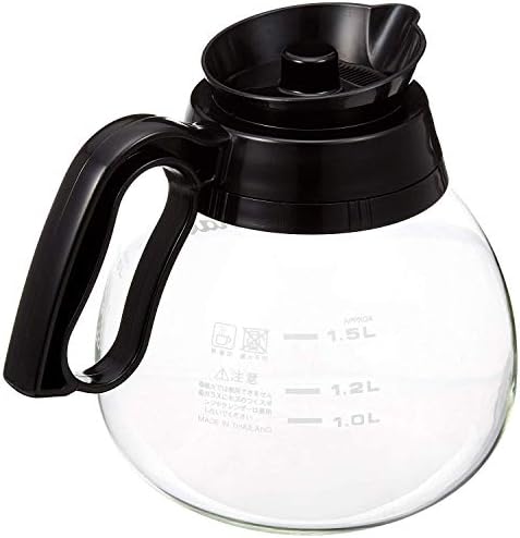 Kalita #32003 Coffee Decanter, Heat Resistant Glass, 0.5 gal (1.8 L), Black - Image 2