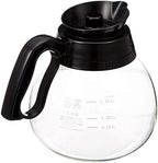 Kalita #32003 Coffee Decanter, Heat Resistant Glass, 0.5 gal (1.8 L), Black - Image 2