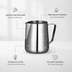 Stainless Steel Milk Frothing Pitcher for Espresso, Latte Art Steaming Jug with Precision Spout, Home Barista Coffee Station Accessory (1 PC) - Image 5