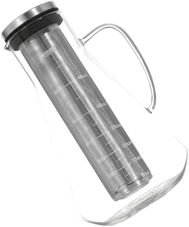 Cold Brew Coffee Maker Borosilicate Glass Stainless Steel Filter Sealed Pitcher Jar for Iced Tea, Easy to Clean, Dishwasher Safe (1600ML) - Image 5