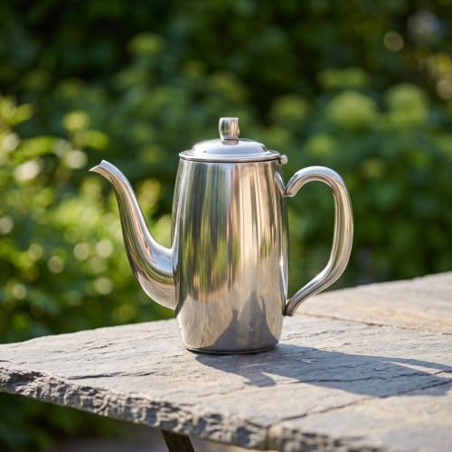 Stainless Steel Pitcher Gooseneck Kettle Water Kettle Coffee Kettle With Long Curved Spout For Pouring And Secure Lid Suitable for home kitchens baristas, 0.6L - Image 3