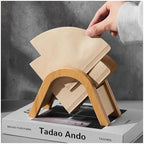 Bamboo Coffee Filter Paper Container Stand Holder Simple Filters Dispenser Rack Shelf Storage Tissue Box，Easy Access - Image 2