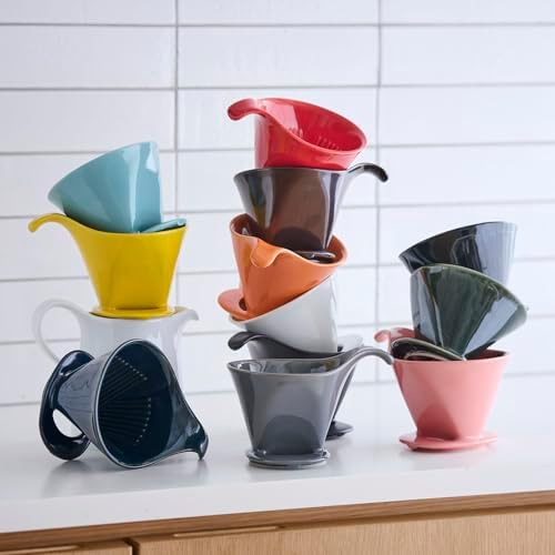 ZERO JAPAN - Bee House Pour Over Coffee Dripper - Ceramic Coffee Maker with Elegant Peek Hole, Drip Cone Brewer Coffee Gift, Brewing Accessories - Yellow Pepper, Standard Size - Image 3