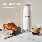 Jettle Portable Electric Kettle, 450ml Travel Water Boiler with LED, White - Image 5