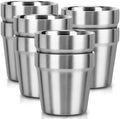 Beasea Stainless Steel Cups 6 oz, 8 Pack Small Bulk Stainless Steel Tumbler Stackable Insulated Mini Cups for Drinking Double Wall Metal Glasses Tin Cups for Home Restaurant Office Party Camping by Beasea